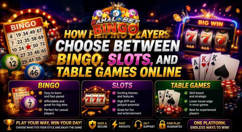 How Filipino Players Choose Between Bingo, Slots, and Table Games Online