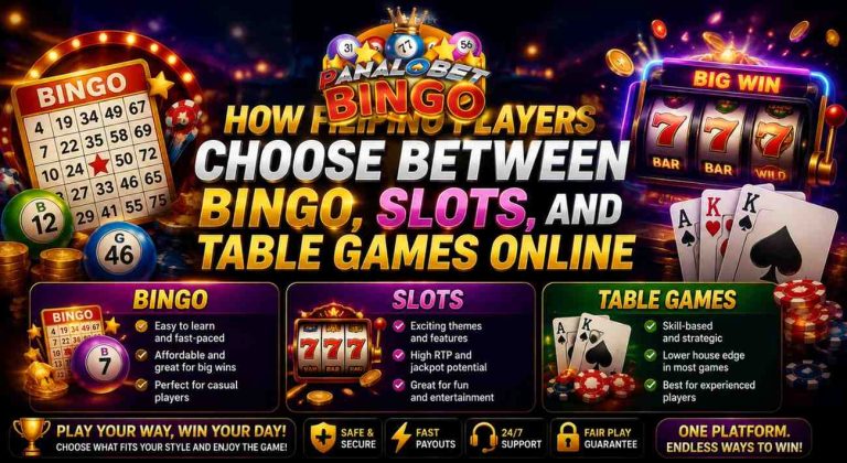 How Filipino Players Choose Between Bingo, Slots, and Table Games Online